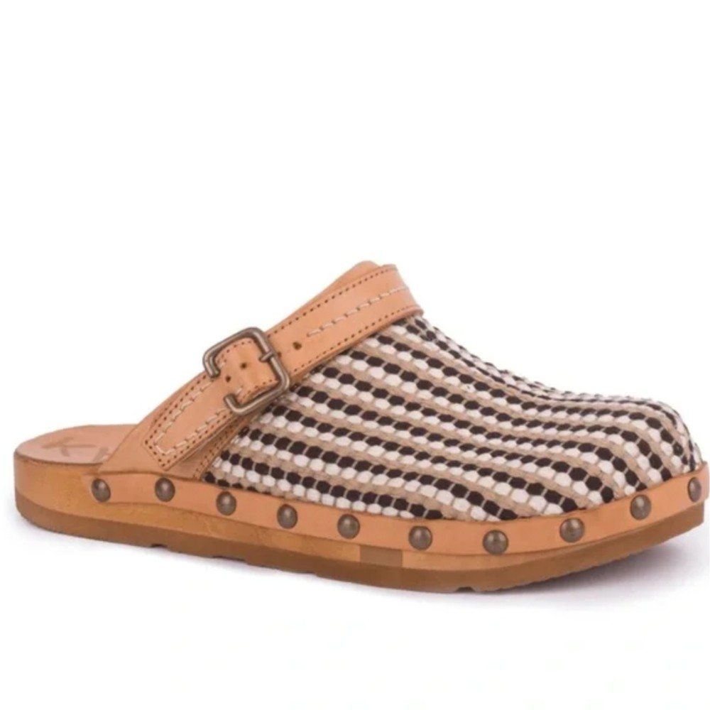 KALSO Earth Shanti Wood Negative Heel Clogs Size 7